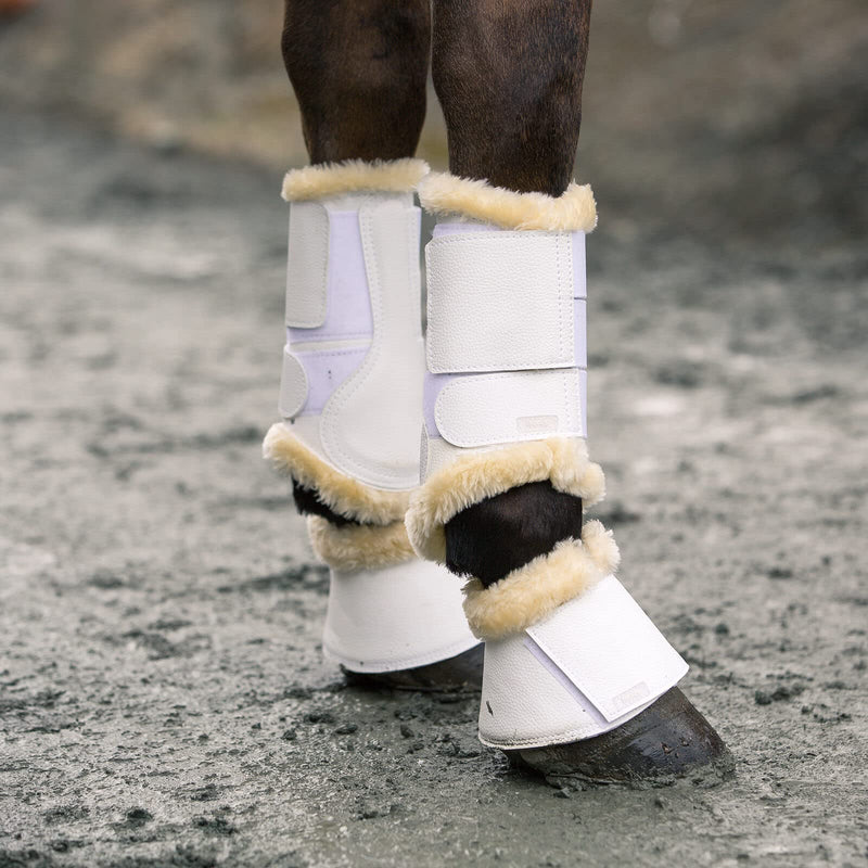 HORZE Signature Bell Boots X-Large White - BeesActive Australia