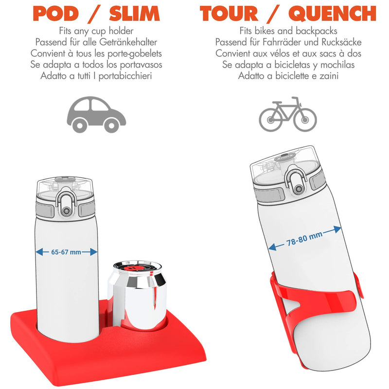 Ion8 Slim Leak Proof BPA Free Water Bottle, Polka Dot - BeesActive Australia