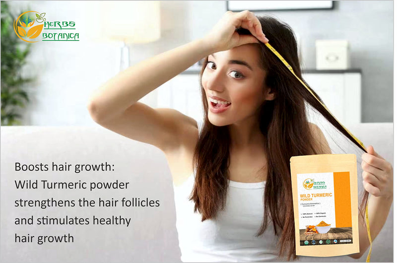 Herbs Botanica Wild Turmeric Powder For Face Reduces Acne, Face Mask, Dark Spots, Hyperpigmentation, Smooth Skin, Kasturi Manjal, Kasturi Turmeric, Aromatic Turmeric 150 Gms / 5.30 Oz - BeesActive Australia