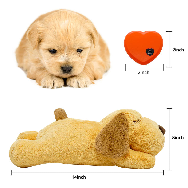 HonourHope Dog Heartbeat Toy for Anxiety Relief, Dog Soft Plush Toy Pet Calming Puppy Behavioral Training Aid Toy Pet Companion Pillow for Puppy Dog Cat Kitty Pets Heartbeat Dog - BeesActive Australia