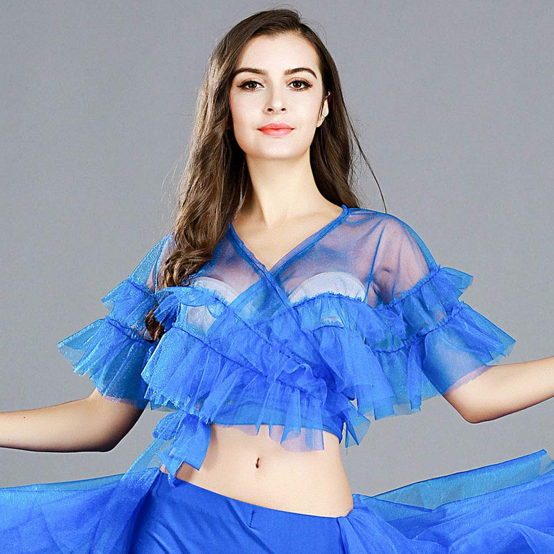 [AUSTRALIA] - ROYAL SMEELA Belly Dance Costume for Women Belly Dance Tops Sexy Belly Dancing Outfit Practice Dancing Clothing Carnival Dark Blue 