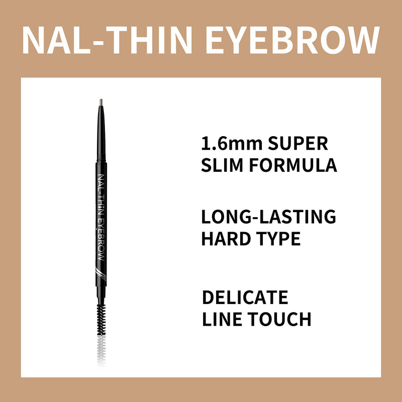 PASSIONCAT 1.6mm Slim Eyebrow No.2 Coffee Brown - Eyebrow Definer Tint Pencil Super Slim Brow Pencil - BeesActive Australia