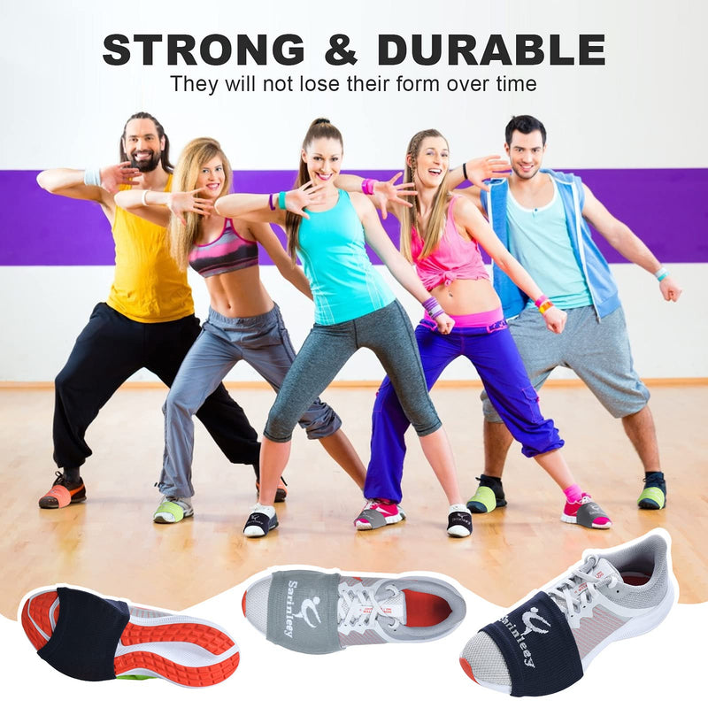 Socks for Dancing on Smooth Floors, Dance Socks Over Sneakers, Smooth Pivots and Turns to Dance with Style on Wood Floors 4 Pairs（black & Grey & Orange & Fluorescence Green） - BeesActive Australia