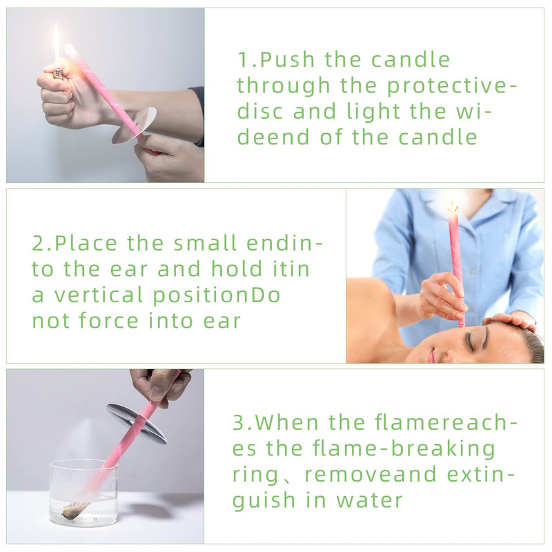 Ear candles,16pcs All Natural Hopi Ear candles Beeswax Candling Cones,Lindastas Ear wax candles,100% Non-Toxic Cylinders Fragrance Hollow Cone Candles with(8 Colours)+8 Protective Disks+30 Cotton Swab - BeesActive Australia