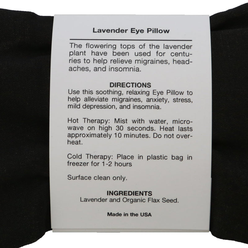 [AUSTRALIA] - Lavender Eye Pillow - Migraine, Stress & Anxiety Relief - #1 Stress Relief Gifts - Made in USA,! (Black - Organic Cotton) Black - Organic Cotton 