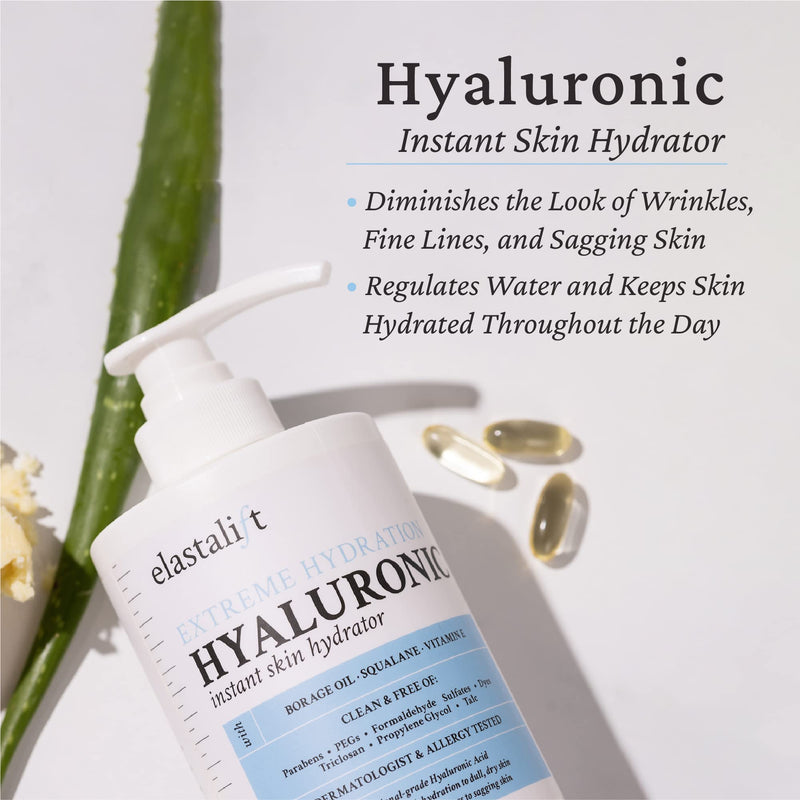 Elastalift Hyaluronic Acid Moisturizer Body Lotion | Anti Aging Skin Care Body Cream & Face Lotion Diminishes Look Of Wrinkles, Sagging Skin, Crepey Skin, Cellulite, Stretch Marks, Dry Skin, 15 Fl Oz 15 Fl Oz (Pack of 1) Hyaluronic Acid Body Lotion - BeesActive Australia