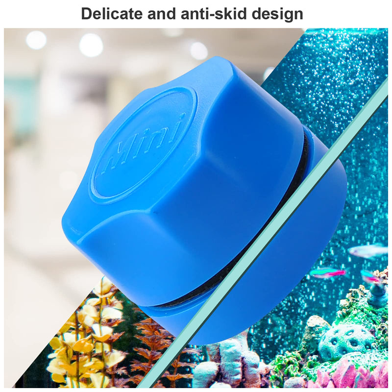 lychee Mini Magnetic Algae Scraper Fish Tank Glass Scrubber, Aquarium Cleaning Brush Blue - BeesActive Australia