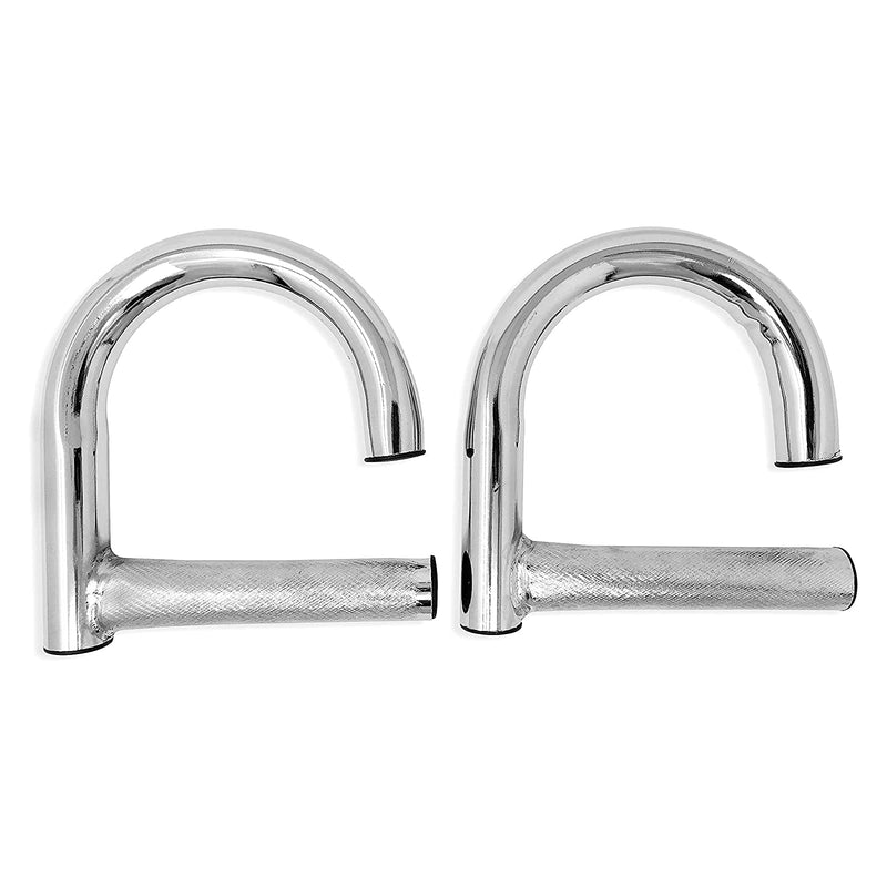 KYLIN SPORT Metal Resistance Band Handles Heavy Duty Industrial Grade Steel Knurled Surface Handles for Elastic Band Workouts (Chrome) - BeesActive Australia