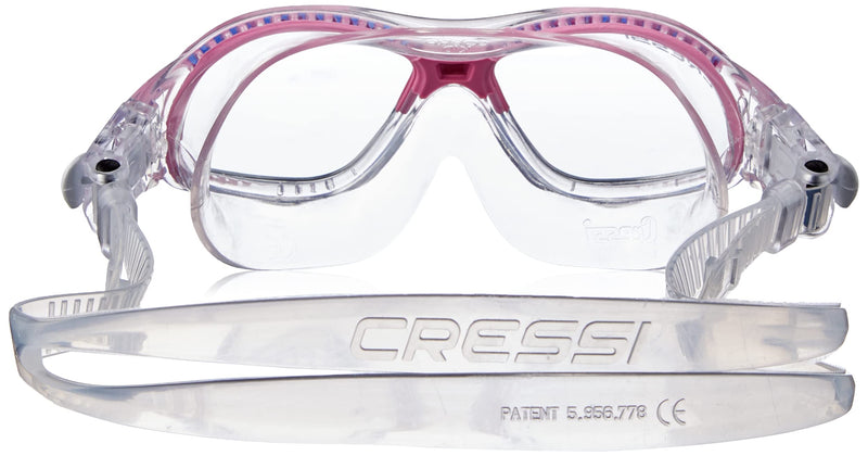 Cressi Comfortable Swim Mask for Young aged from 7 to 15 ideal for pool and outdoor - Mini Cobra: made in Italy Clear/Pink - BeesActive Australia