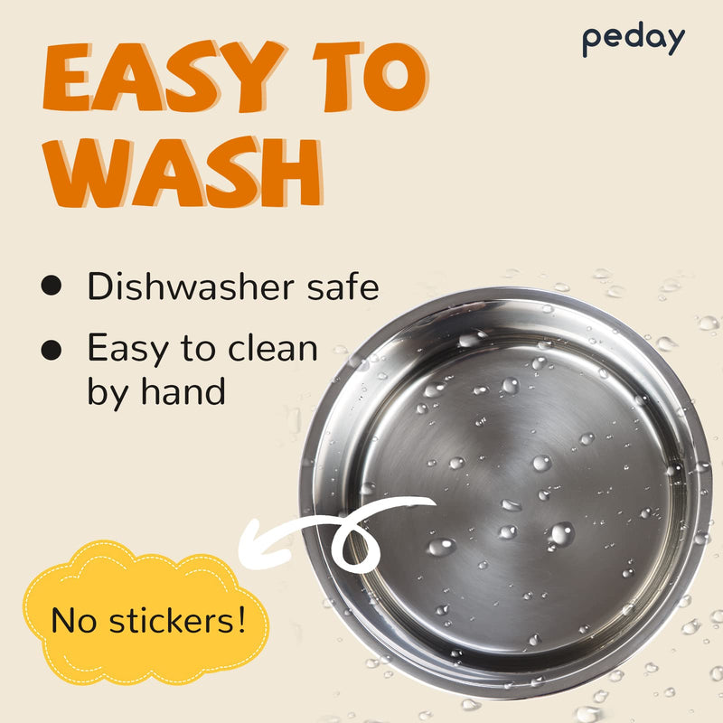 PEDAY Stainless Steel Dog Bowls with Nonslip Bottom, Pack of 2 Toy Dog Breeds - BeesActive Australia