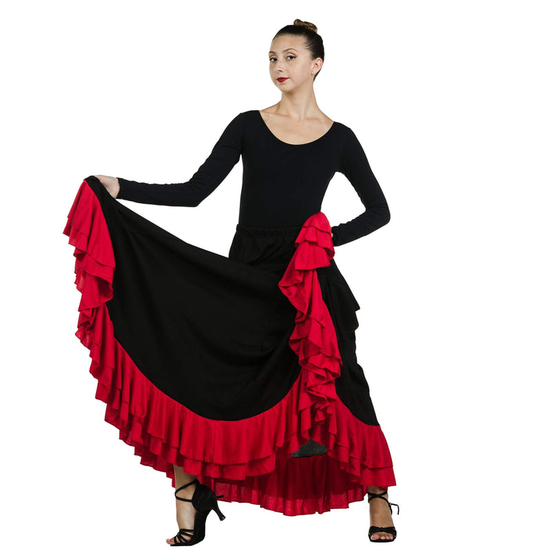 [AUSTRALIA] - Danzcue Full Circle Flamenco Skirt Black SA 