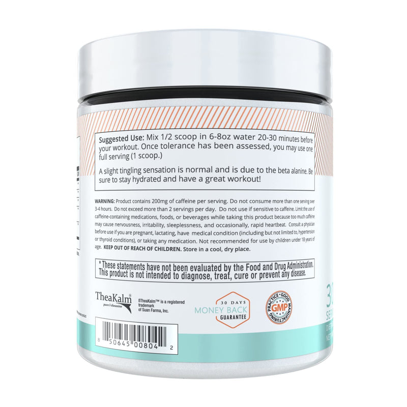 Alani Nu Pre Workout Supplement Powder for Energy, Endurance & Pump, Sugar Free, 200mg Caffeine, Formulated with Amino Acids Like L-Theanine to Prevent Crashing, Hawaiian Shaved Ice 30 Servings - BeesActive Australia