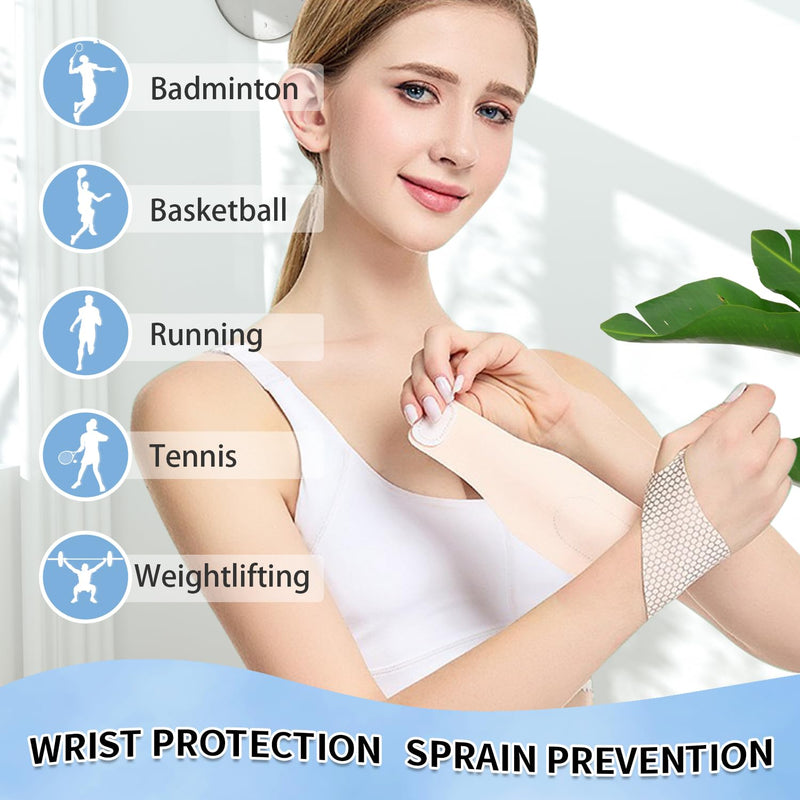 Ultra Thin Wrist Brace Support for Carpal Tunnel, Breathable Wrist Band Adjustable velcro straps for Wrist Wraps, Stabilizer for Tendonitis, Arthrits Pain Relieving Black 1 Piece One piece - BeesActive Australia