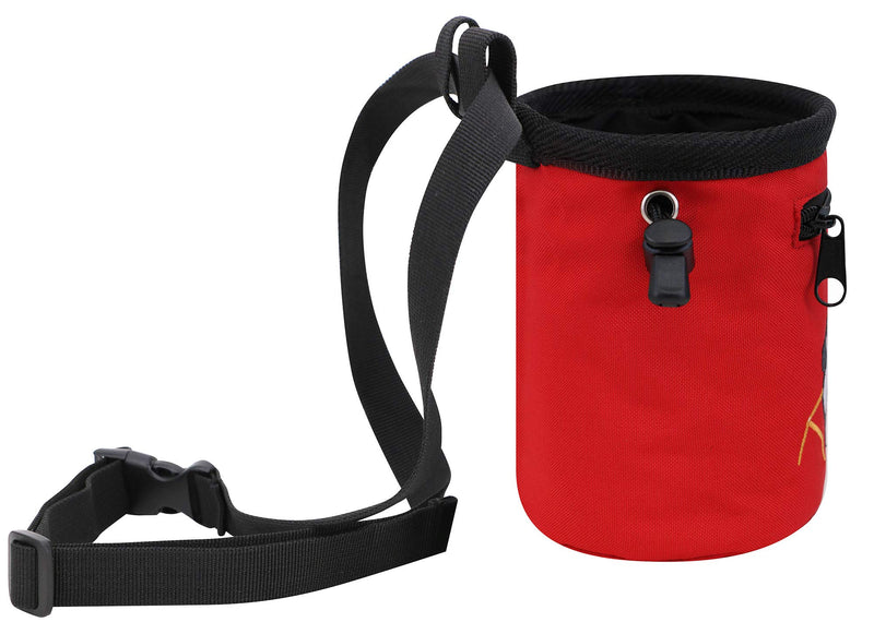 AMC Rock Climbing Panda Design Chalk Bag with Adjustable Belt 7184_Red - BeesActive Australia