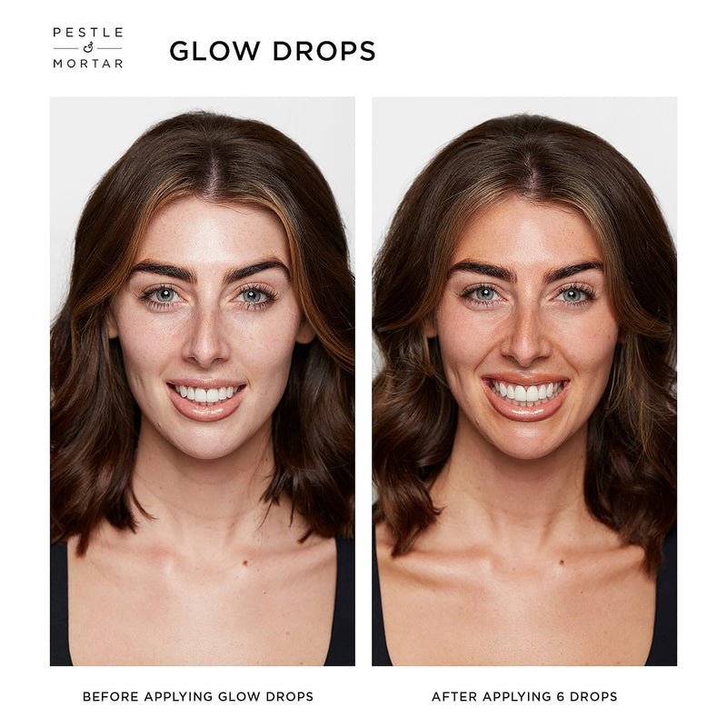 Pestle & Mortar Glow Drops Fake Tan- Self Tan Drops with Hyaluronic Acid, Customisable Face Tan, Non Comedogenic, Cruelty Free & Vegan 15ml - BeesActive Australia