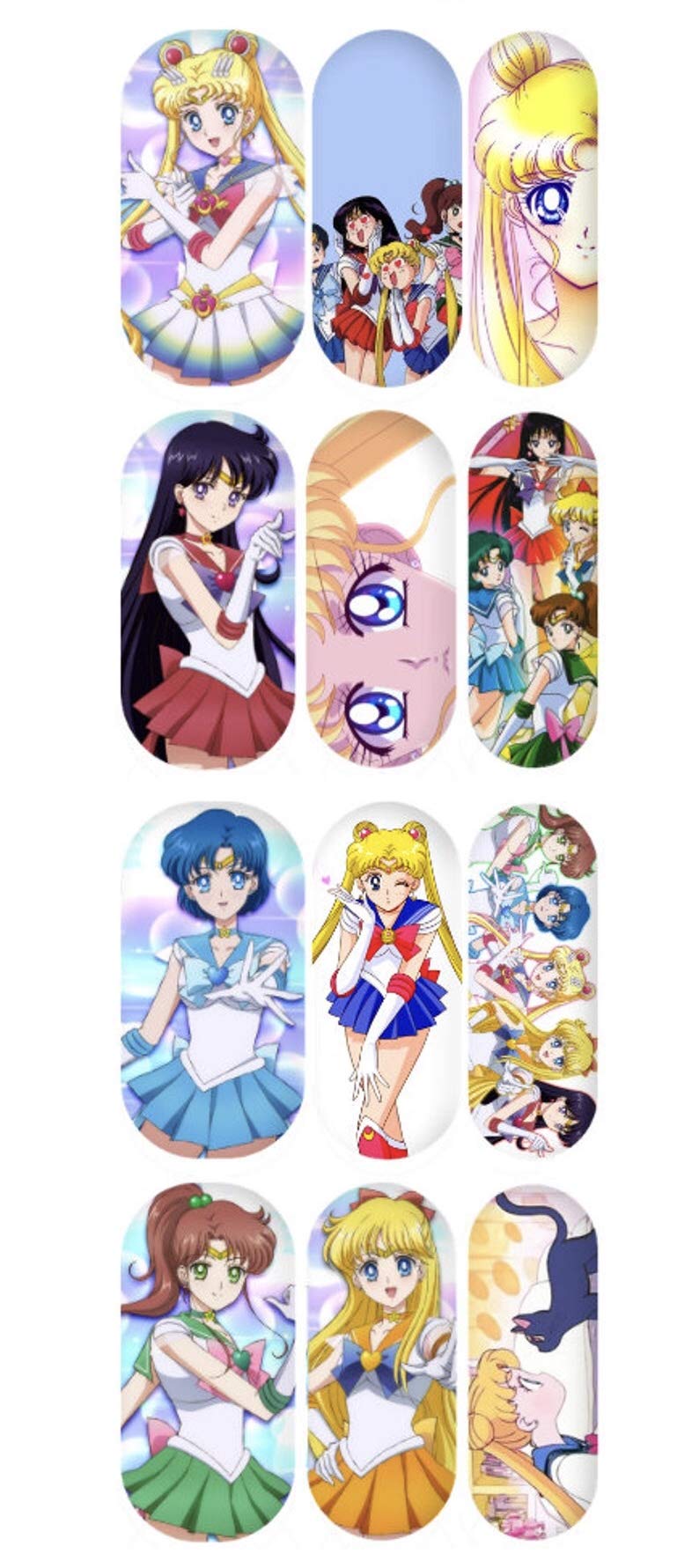 Japanese anime moon Luna cartoon cosplay Nail decals kawaii nail stickers Nail art kit (3) 3 - BeesActive Australia