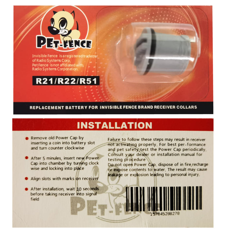 STRENG-CELL PET-Fence Dog Collar Batteries, Compatible with Invisible Fence Batteries, R21 R22 R51 Dog Collar Fence Battery, Latest Production Date(5 Pack) - BeesActive Australia