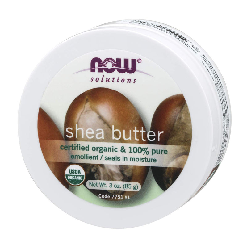 NOW Solutions, Certified Organic Shea Butter, Moisturizer For Rough And Dry Skin, Travel Size, 3-Ounce - BeesActive Australia