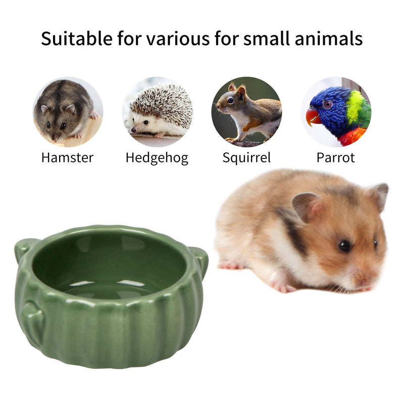 BUCATSTATE Cactus Leakproof Water Bottle Ceramic Universal Water Bottle Holder Stand for Hamster Girbils and Other Small Animals Cactus Food Bowl - BeesActive Australia