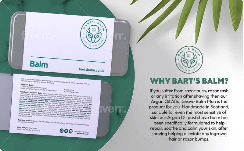 Bart's Balm Aftershave Gift Set – Argan Oil - 7 Incredible Scents -Sensitive After Shaving Skin Care - BeesActive Australia