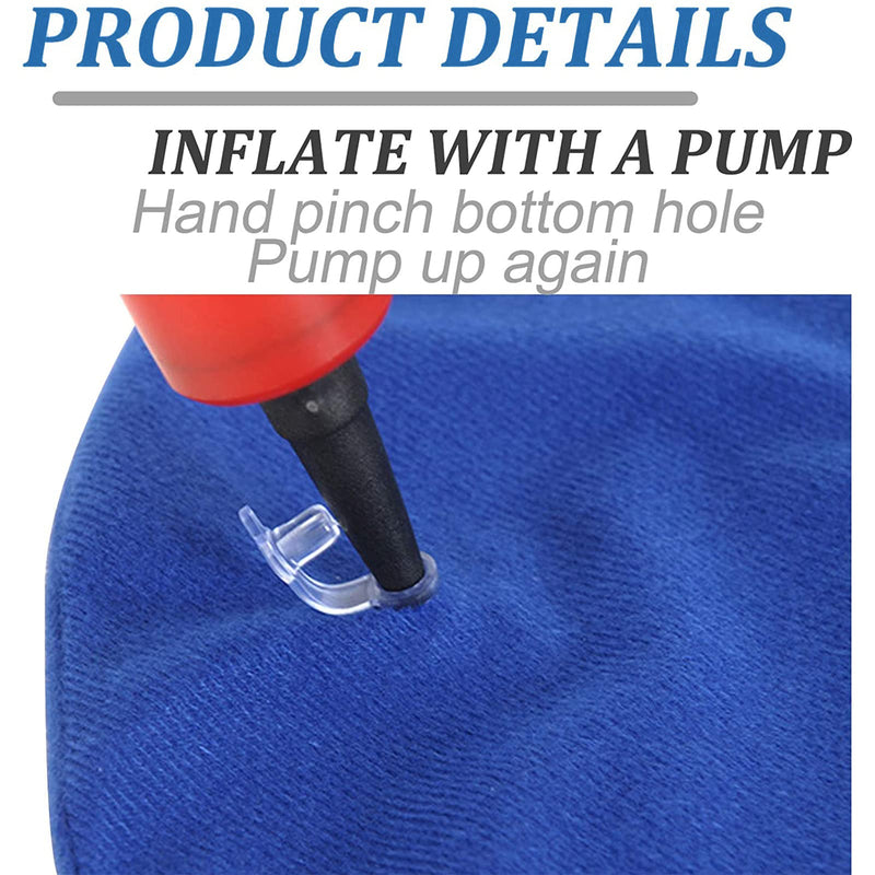 TUAKIMCE Donut Cushion Prostate Seat Doughnuts, Portable Donut Cushion for Pressure Relief, Pressure Cushion for Hemorrhoids, Prostate, Post Natal, Surgery, Pressure Sores- Air Pump Included (Blue) Blue - BeesActive Australia