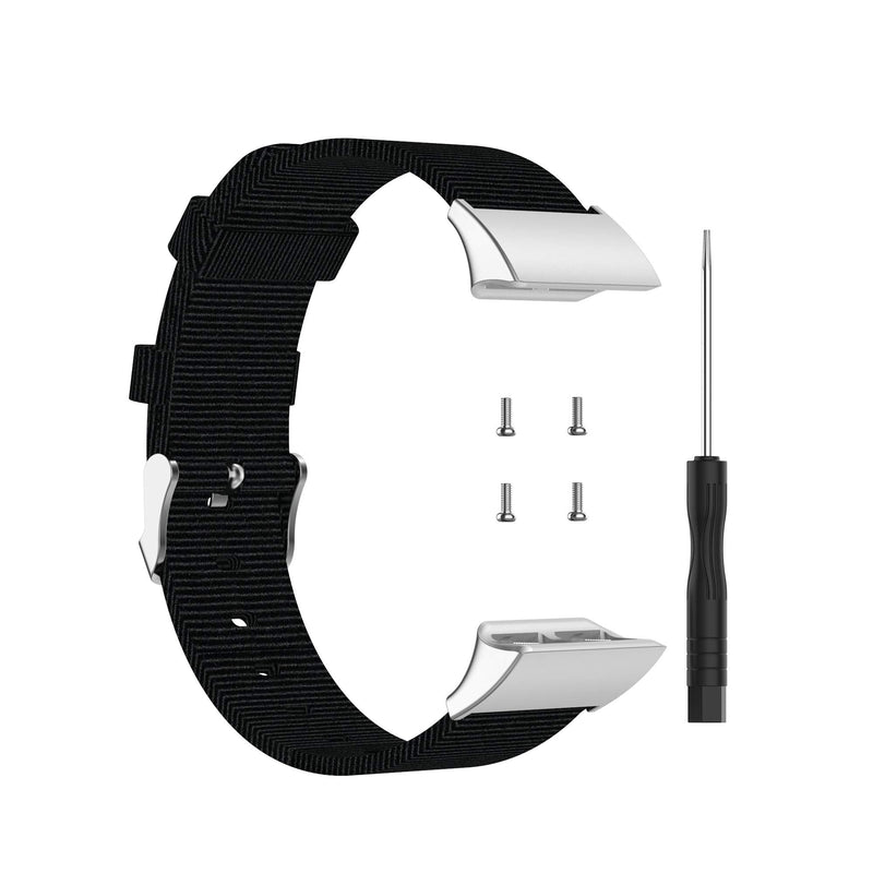FitTurn Woven Nylon Strap Compatible with Garmin Forerunner 35/ Forerunner 30 Replacement Band with Adjustable Strap Watch Band Fitness Strap Bracelet Wristband for Forerunner 35/30 Watch (Black) Black - BeesActive Australia