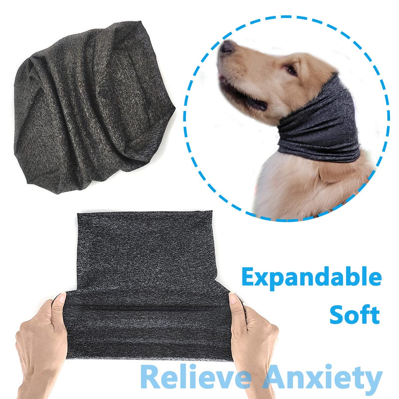 PATTEPOINT Dog Ear Cover for Anxiety Relief, Stretchy Head Sleeve Snood for Noise Reduce Grooming, Earmuffs for Cats&Dogs Medium Grey - BeesActive Australia