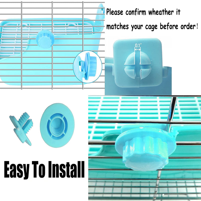 PINVNBY Rabbit Litter Box for Cage Bunny Corner Litter Bedding Box Small Animal Litter Pan Hanging Pet Bowls Cage Potty Trainer Pet Toilet for Rabbit Bunny Guinea Pigs Chinchilla Ferret Small Animals Blue - BeesActive Australia