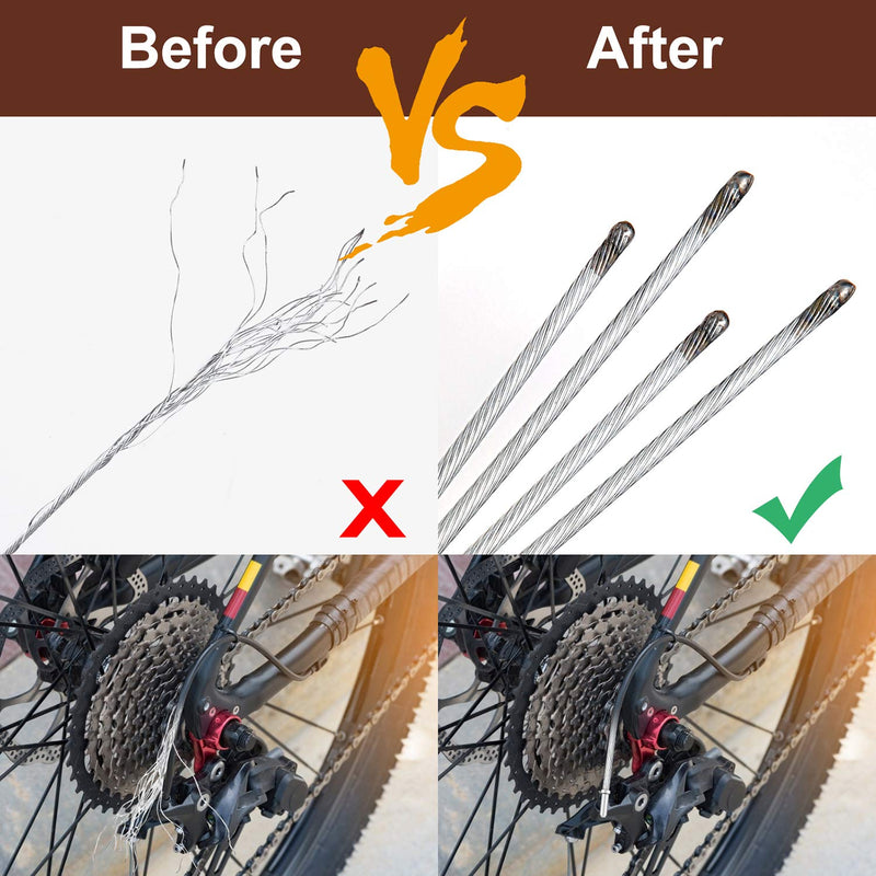 4PCS Premium Bike Brake Cable Set,Universal Standard Bicycle Brake Cable, Professional Bicycle Brake line For Front and Rear Mountain MTB or Road Bikes,include Free Cable Cap End Crimps accessories 2M - BeesActive Australia