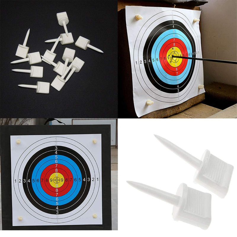 DTTRA 12PCS 5.5cm Outdoor Nylon Target Nail Plastic Archery Paper Target Face Pins Bow and Arrow Archery Supplies - BeesActive Australia