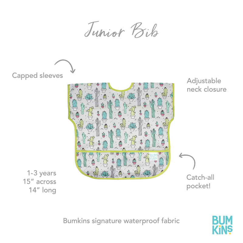 Bumkins Bib, Toddler Bib, Waterproof, Washable, Stain and Odor Resistant, 1-3 Years - Cacti - BeesActive Australia