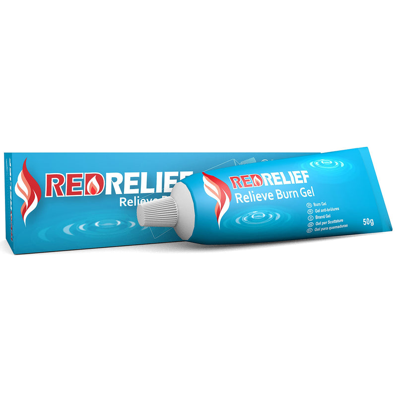 RedRelief Emergency Burn Gel 50g Tube- Soothing and Cooling Gel Dressing for Burns, Scalds and Sunburn - BeesActive Australia