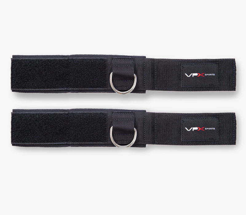 VPX Ankle Wrist Straps For Cable Machines & Resistance Bands | Adjustable Padded Neoprene Heavy Duty Rings | Exercise Cuff Attachment | Home, Gym, Fitness, Hips, Glute, Legs, Arms, Abs, Men, & Women - BeesActive Australia