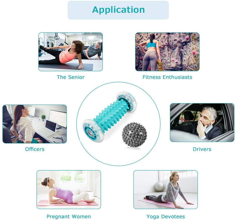 Plantar Fasciitis Foot Massage Roller - RIGHTWELL Muscle Massager & Hard Spiky Ball Set Perfect for Arm Pain-Heel & Foot Arch Pain Relief 1 ball - BeesActive Australia