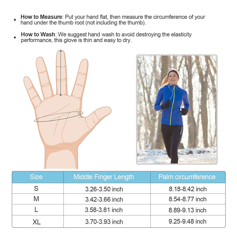 SkyGenius Winter Gloves for Men Women, Thermal Gloves Anti Slip Touchscreen Cold Weather Warm Gloves for Cycling Running Biking Driving Hiking Medium - BeesActive Australia