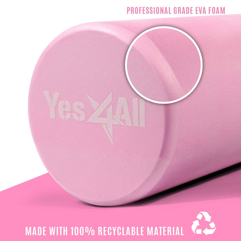 Yes4All EVA Foam Roller for Deep Massage, Rehabilitation and Physical Therapy A. Pink 18-inch - BeesActive Australia