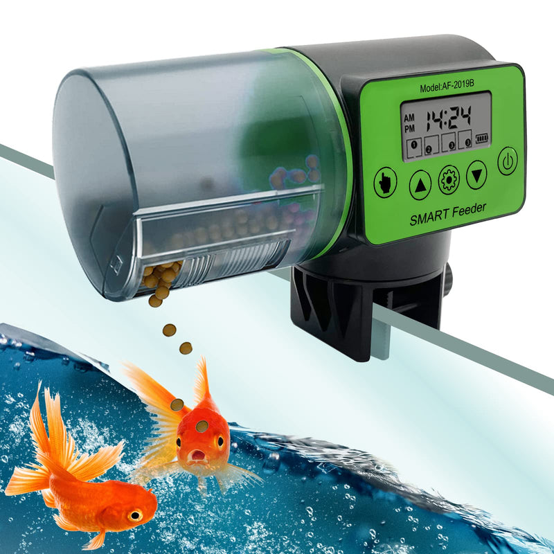 Smart Aquarium Mini Automatic Fish Feeder Vacation Auto Fish Tank Feeders with Timer Pet Feeding Dispenser LCD Fish Feeder Tool - BeesActive Australia