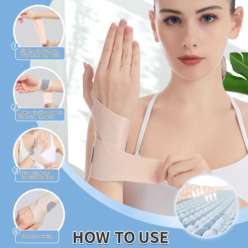 Ultra Thin Wrist Brace Support for Carpal Tunnel, Breathable Wrist Band Adjustable velcro straps for Wrist Wraps, Stabilizer for Tendonitis, Arthrits Pain Relieving Black 1 Piece One piece - BeesActive Australia