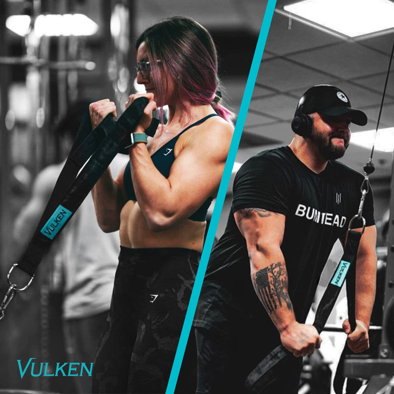 Vulken Tricep Rope Cable Attachment. 28.7 Inch & 22 Inch Two Lengths Built in One Pull Down Rope. Triceps Extension Straps Gym Equipment. Home Workout Handles for Resistance Bands. - BeesActive Australia