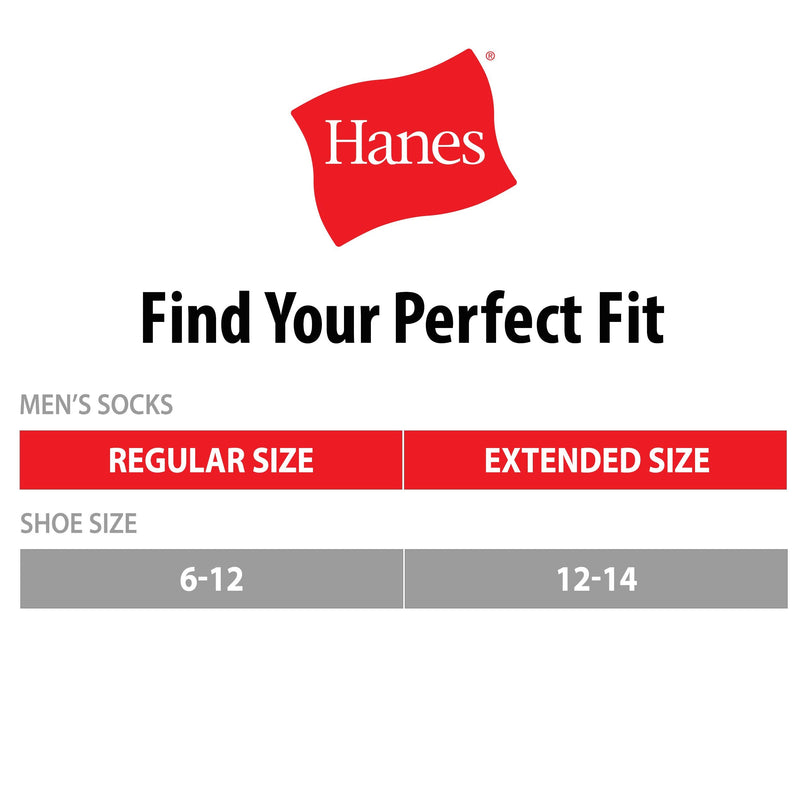Hanes Ultimate Men's 6-Pack X-temp Crew Socks 6-12 Black - BeesActive Australia