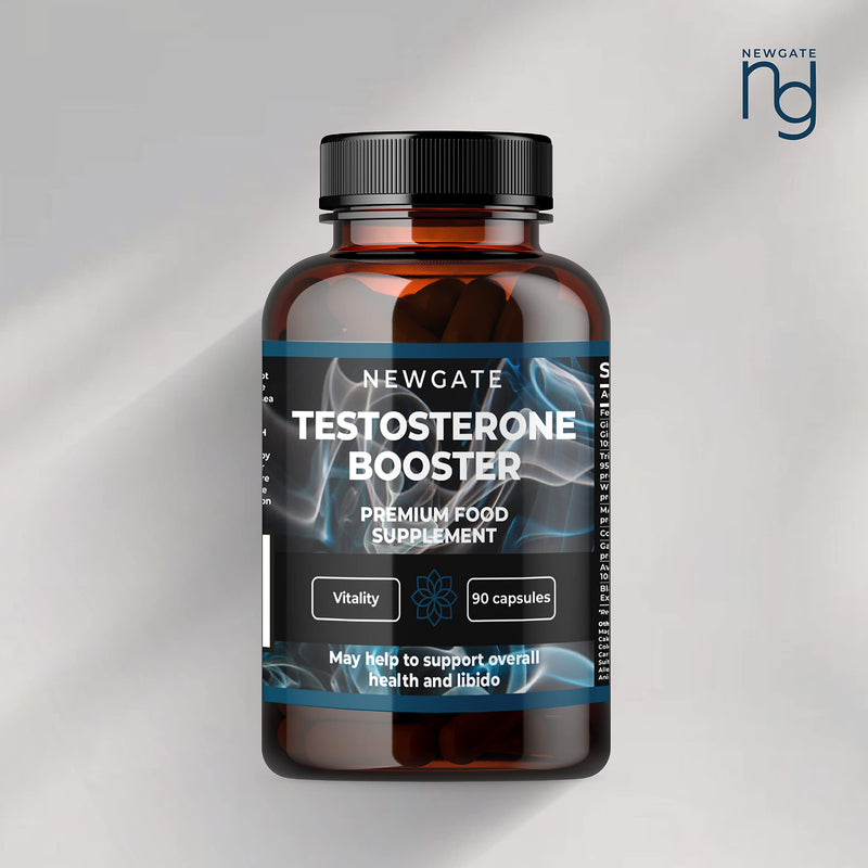 Testosterone Booster 90 Capsules for men - with Garlic Extract 1000mg - High Strength Prime Supplement - Made in The UK – Halal - BeesActive Australia
