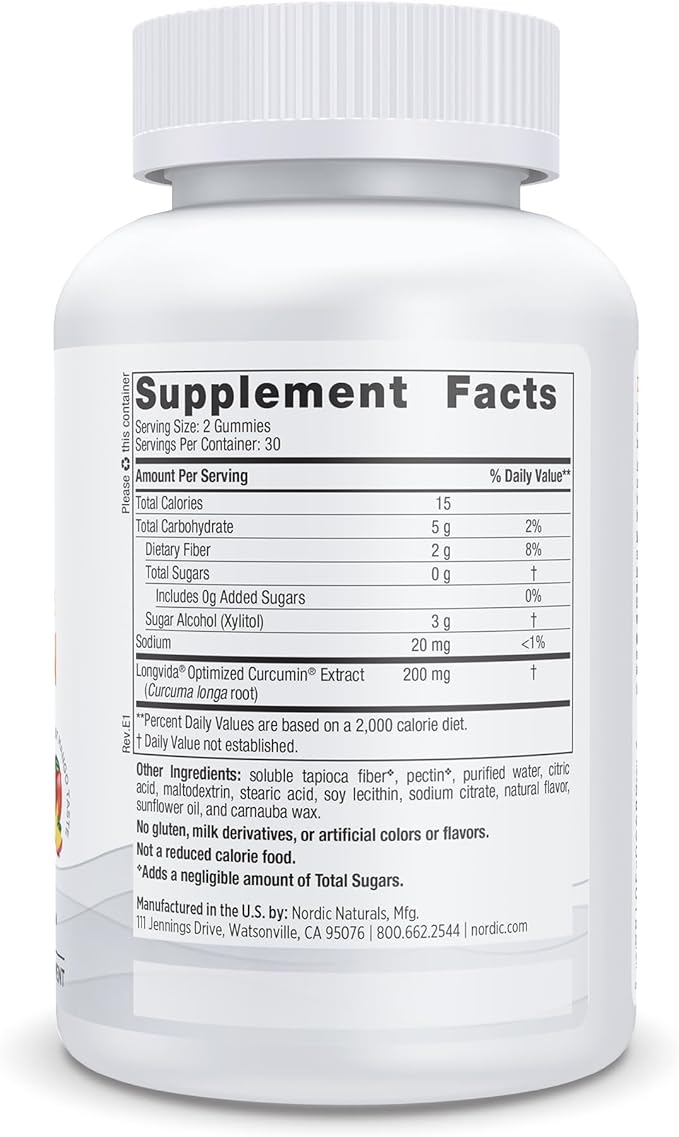 Nordic Naturals Curcumin Gummies 60 tablets - BeesActive Australia