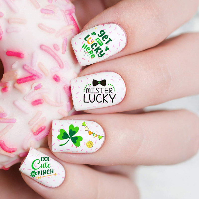 Kalrus 1000+Patterns St. Patrick’s Day Nail Sticker Luck of The Irish Nail Art Stickers Decals Shamrock Nail Decorations for Kids Girl Women Self-Adhesive Nail Tips False Nail Sticker Design 12 Seets - BeesActive Australia