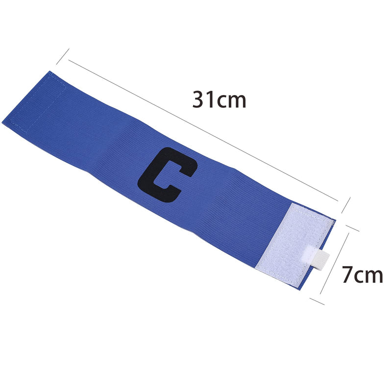 Captain Armband, Elastic Soccer Captain Armband, Captain Bands Soccer for Sport Group, Suitable for Adult and Youth(5pcs/ Set) Blue - BeesActive Australia