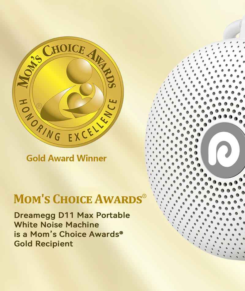 White Noise Machine, Dreamegg Portable Sound Machine Baby Features Powerful Battery, D11Max Sleep Aid Sound Machine for Baby Adults 21 Soothing Sounds for Sleeping Nursery Travel Gift USB Rechargeable Classic White - BeesActive Australia