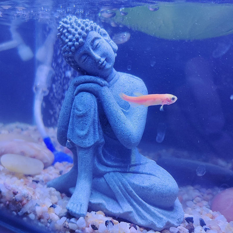Meditating Buddha Aquarium Ornaments, for Fish Tank Home Garden Decoration, Simulation Handicraft Medium - BeesActive Australia