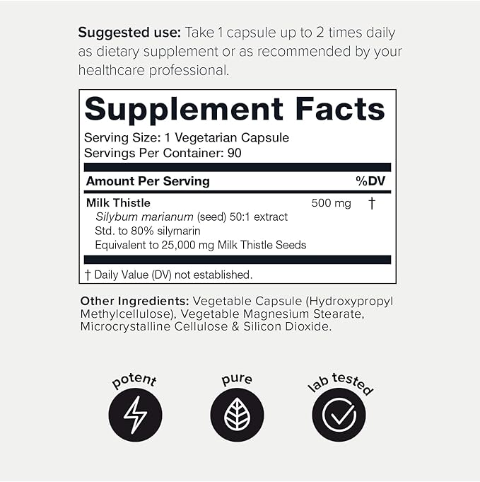 Toniiq Hyaluronic Milk Thistle (milk thistle) 120 grains shipped directly from overseas - BeesActive Australia
