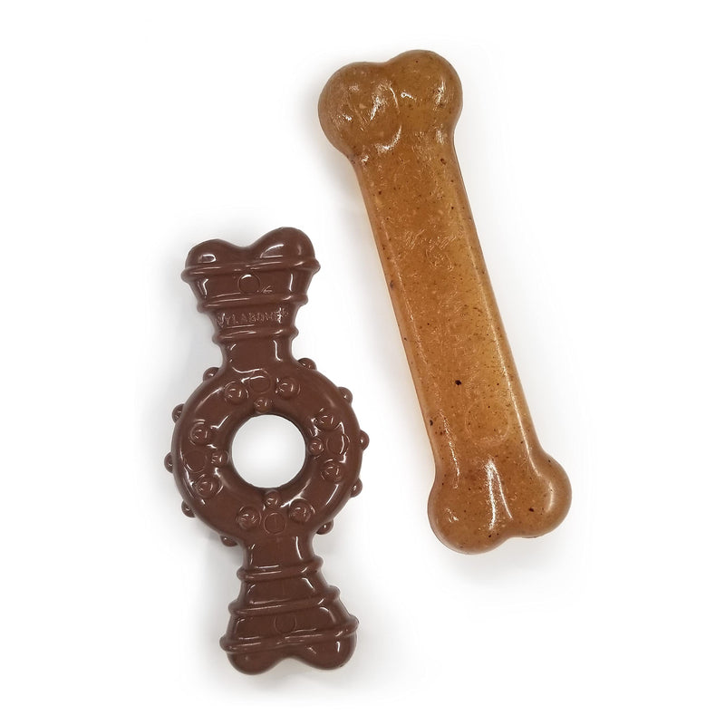 Nylabone Puppy Chew Ring Bone Chicken Medium/Wolf Flavor Medley & Chicken Flavor X-Small/Petite (1 Count) - BeesActive Australia