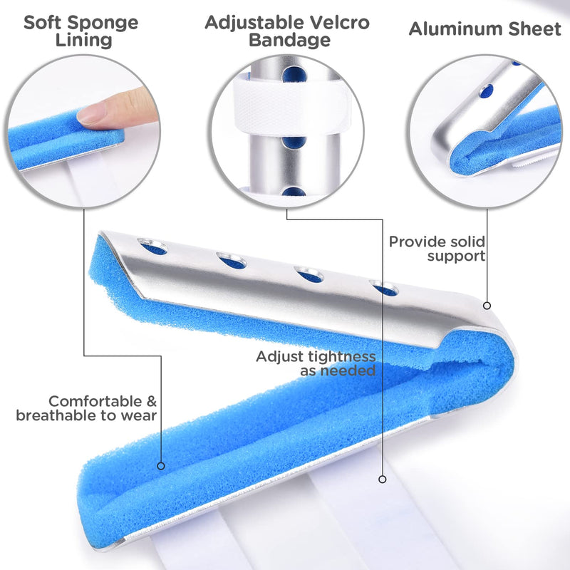 Sopito Finger Splint, 7PCS Finger Support Brace Finger Stabilizer for Broken Fingers Straightening Arthritis Knuckle Immobilization，Blue - BeesActive Australia