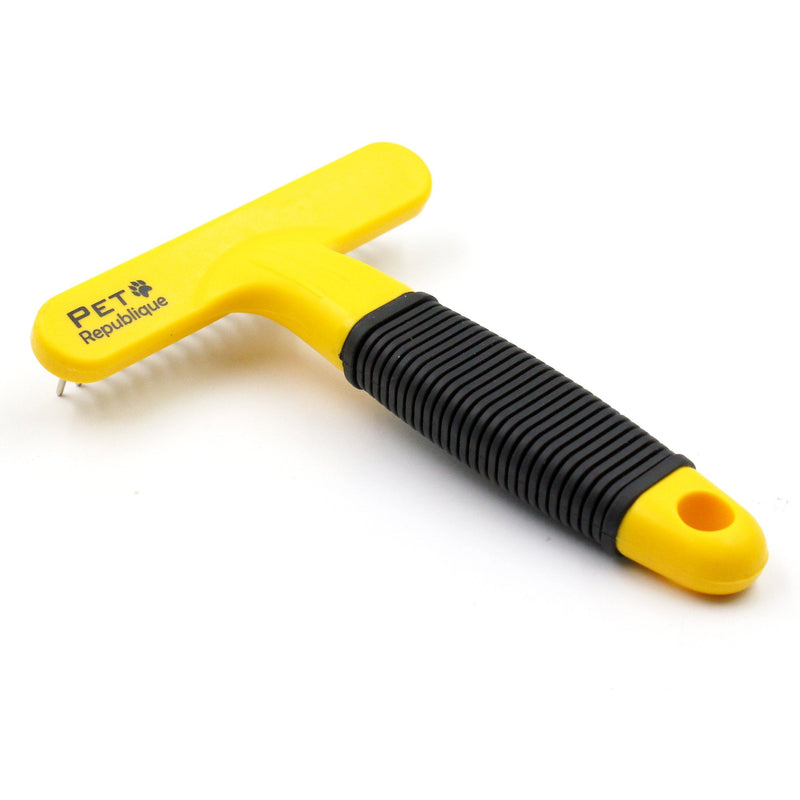 Pet Republique Dog Dematting Comb Rake – Undercoat Mat Brush - Knot Out for Dogs, Cats, Rabbits, Any Long Haired Breed Pets - Undercoat Rake Design - BeesActive Australia